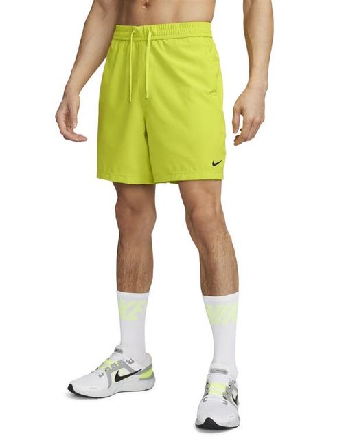 Nike Dri-FIT Form Athletic Shorts in Bright Cactus at