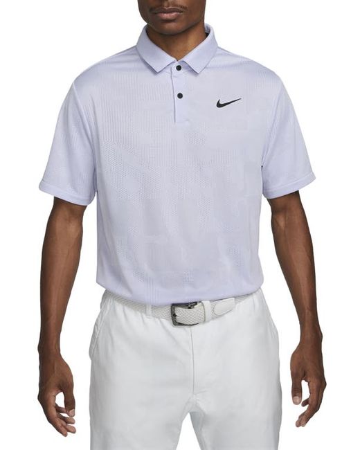 Nike Golf Dri-FIT Tour Jacquard Golf Polo in Oxygen Black at
