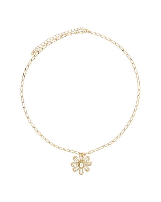 petit moments Carol Flower Pendant Necklace in at