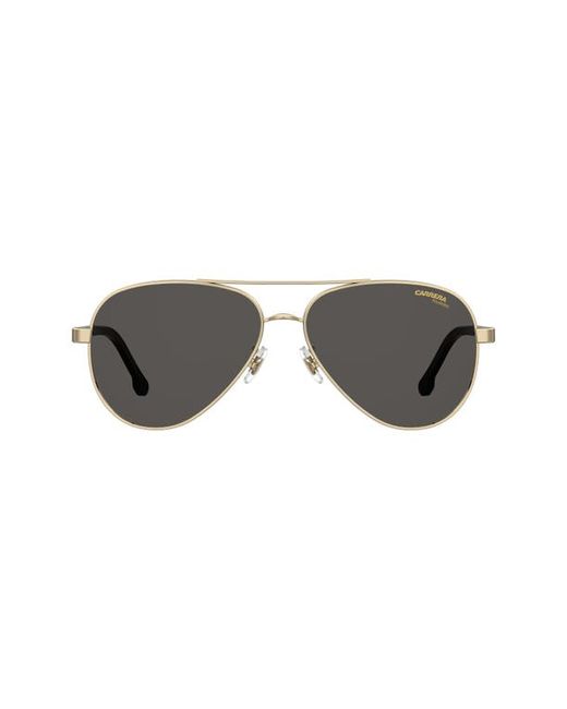 Carrera 58mm Aviator Sunglasses in Gold Black Polar at