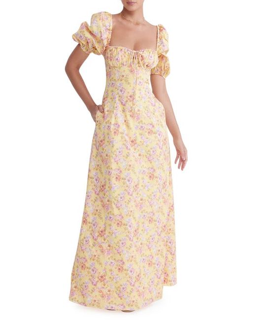 House Of Cb Felizia Puff Sleeve Maxi Dress in at