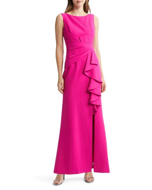 Eliza J Ruffle Front Gown in at