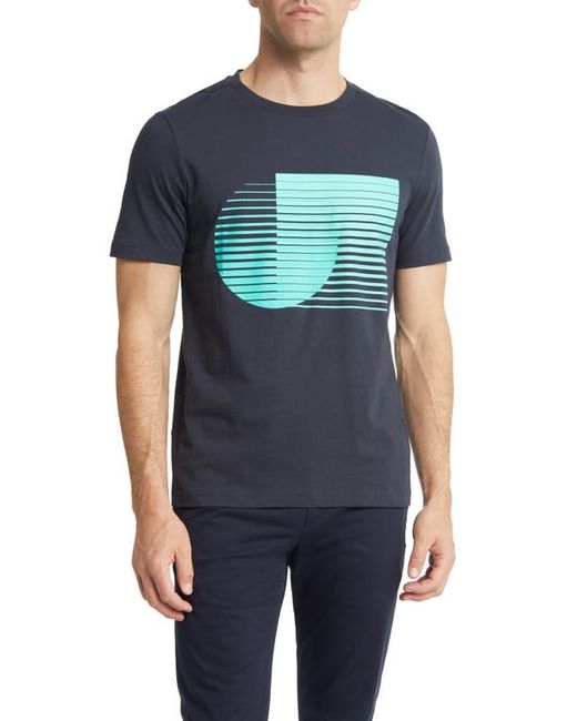Boss Geometric Cotton Graphic T-Shirt in at