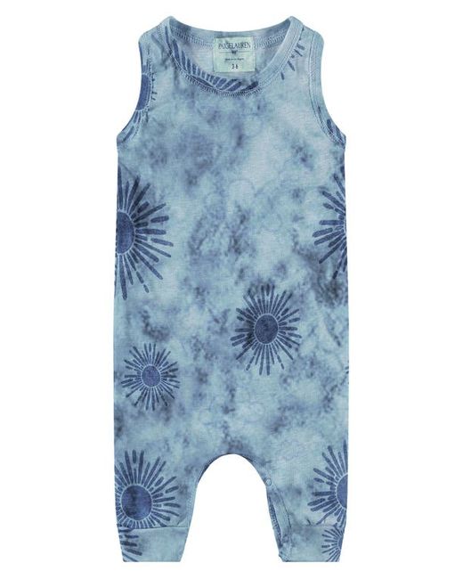 Paigelauren Palm Burst Tie Dye Recycled Cotton Polyester Romper in at
