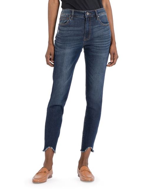 KUT from the Kloth High Waist Curve Hem Ankle Skinny Jeans in at