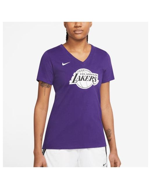 Nike Los Angeles Lakers 2022/23 City Edition Essential V-Neck T-Shirt at