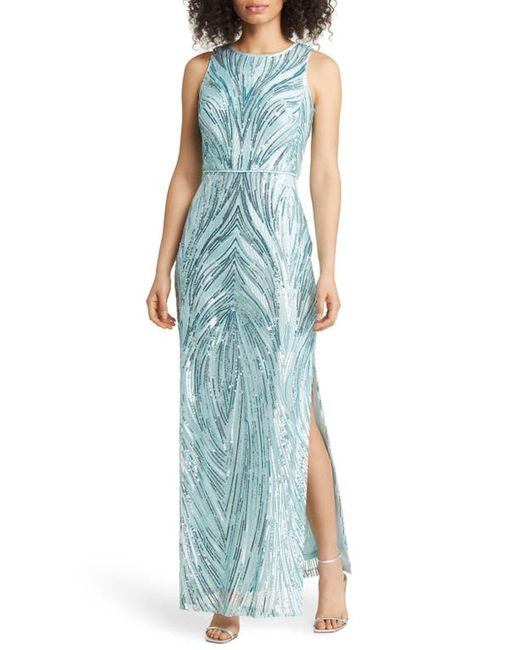Vince Camuto Sequin Halter Neck Gown in at