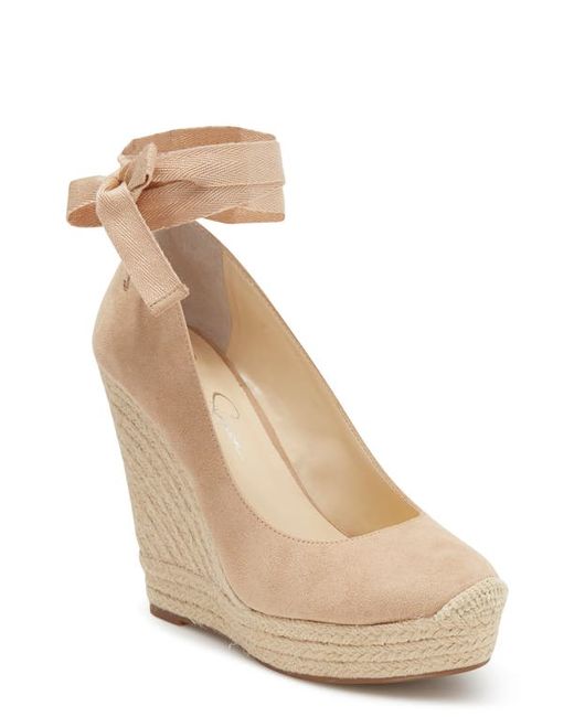 Jessica Simpson Zexie Ankle Tie Espadrille Wedge in at