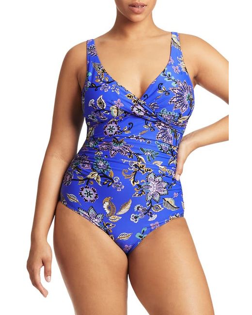 Sea Level Cross Front Multifit One-Piece Swimsuit in at