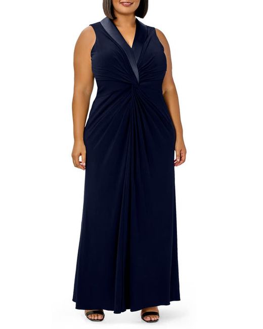 Adrianna Papell Tuxedo Matte Jersey Gown in at