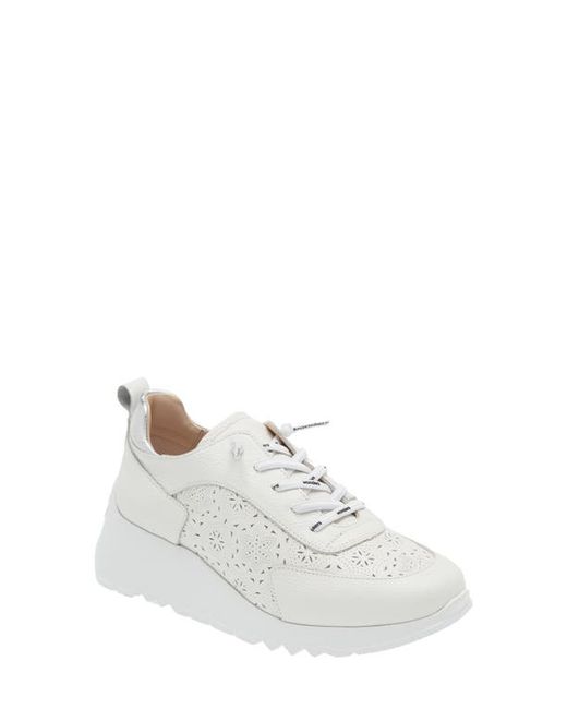 Wonders Platform Wedge Sneaker in White at