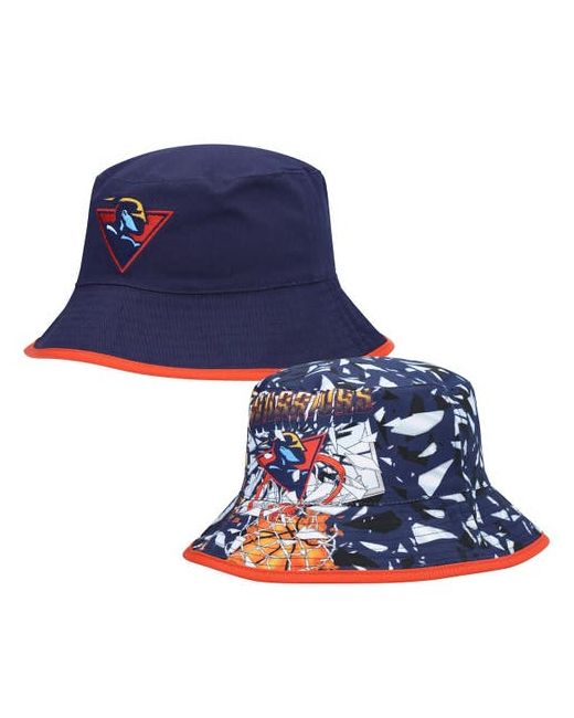 Mitchell & Ness Golden State Warriors Hardwood Classics Shattered Big Face Reversible Bucket Hat at