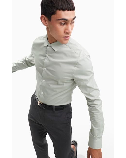 Asos Design Skinny Fit Button-Up Shirt in at
