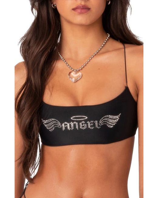 Edikted Angel Rhinstone Bikini Top in at
