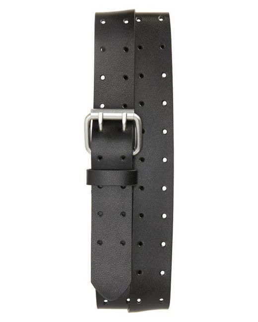 Open Edit Jack Double Prong Buckle Leather Belt in at
