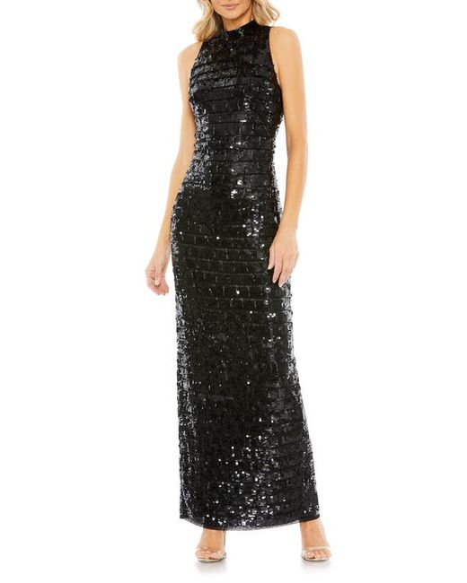 Mac Duggal Sequin Open Back Body-Con Gown in at