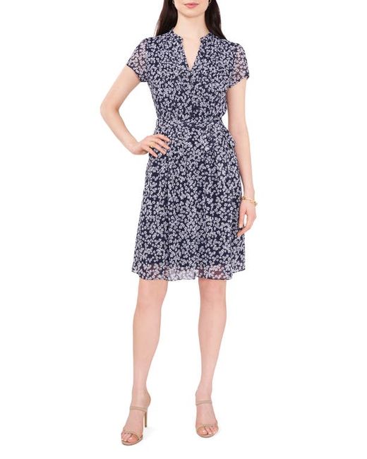 Chaus Floral Pintuck Tie Waist Dress in at