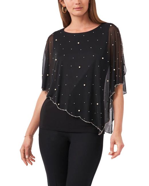 Chaus Embellished Asymmetric Overlay Top in at