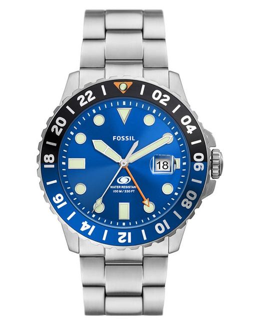 Fossil Blue GMT Bracelet Watch 46mm in at