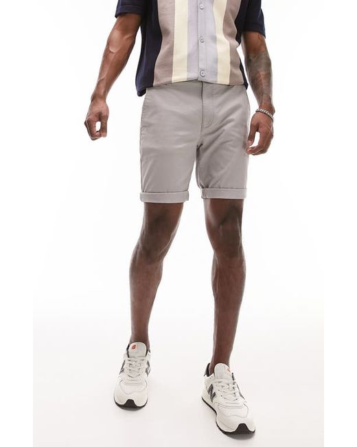 Topman Skinny Stretch Cotton Chino Shorts in at