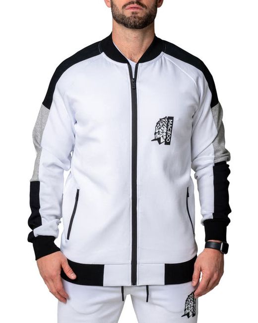 Maceoo Legendary Stretch Cotton Zip-Up Jacket in at