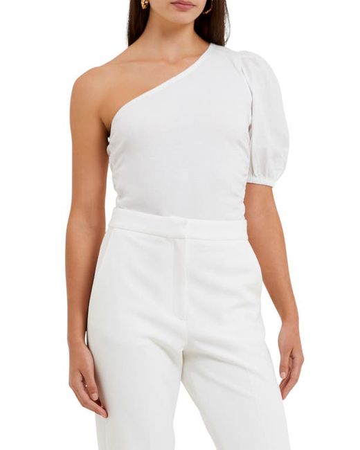 French Connection Rosanna One-Shoulder Cotton Top in at