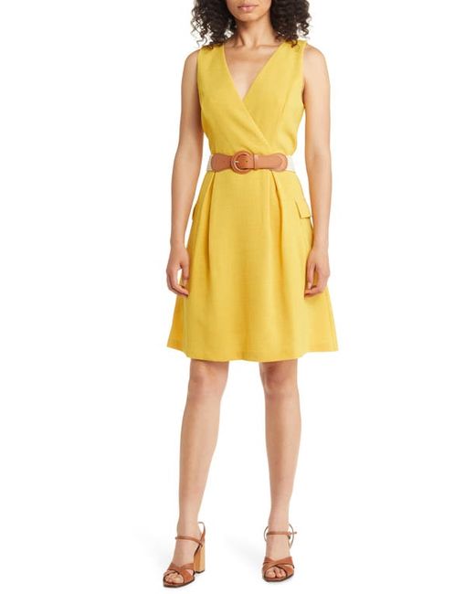 Donna Ricco Belted A-Line Dress in at