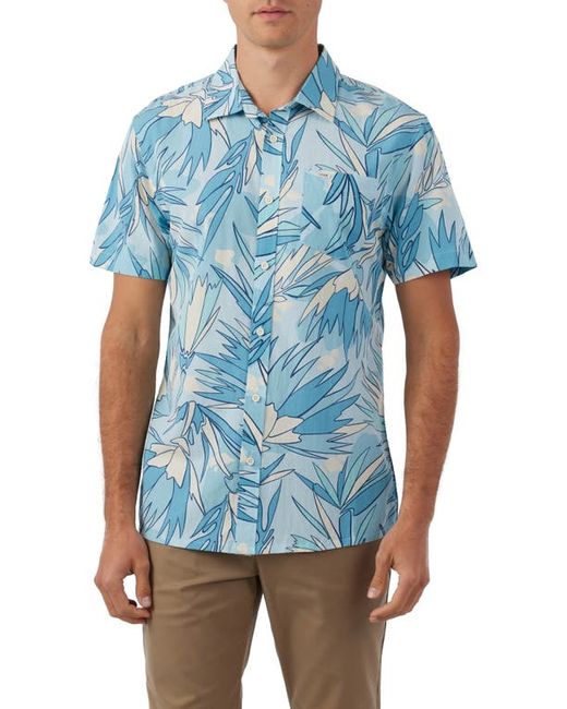 O'Neill Standard Fit Abstract Print Short Sleeve Button-Up Shirt in at