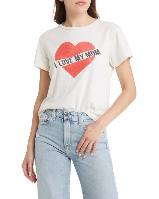 Re/Done Classic I Love My Mom Cotton Graphic T-Shirt in at