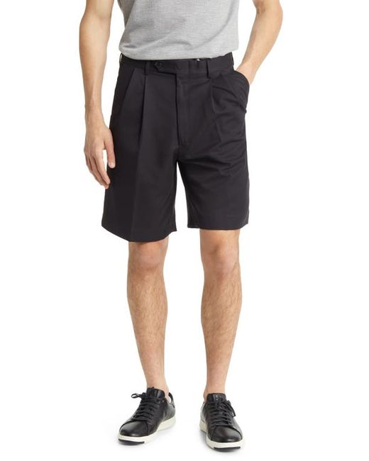 Berle Microfiber Pleated Shorts in at