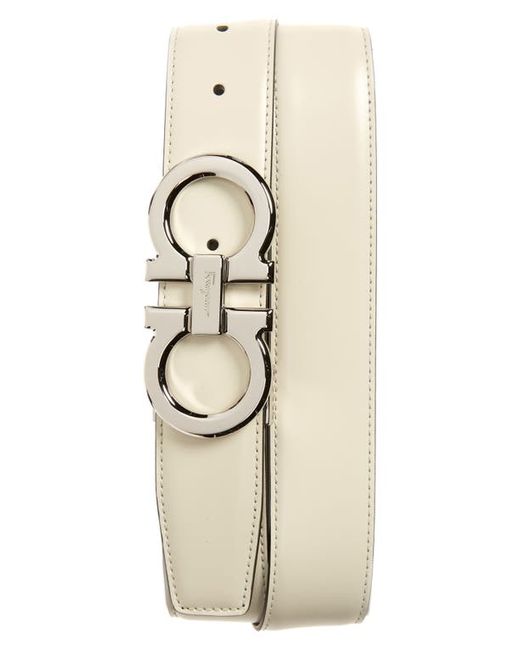 Ferragamo Double Gancio Reversible Leather Belt in at