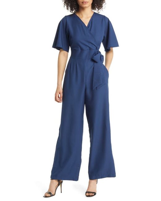 Kiyonna Charisma Wide Leg Crepe Jumpsuit in at