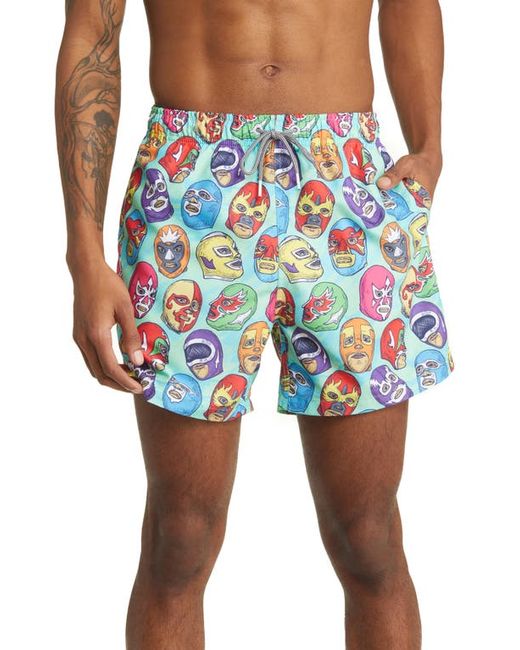 Boardies Lucha Libre Mid Length Swim Trunks in at