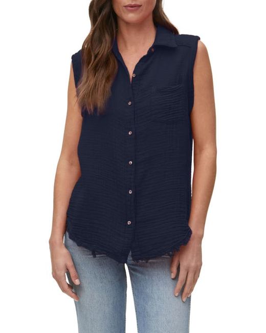 Michael Stars Monique Button-Up Sleeveless Shirt in at