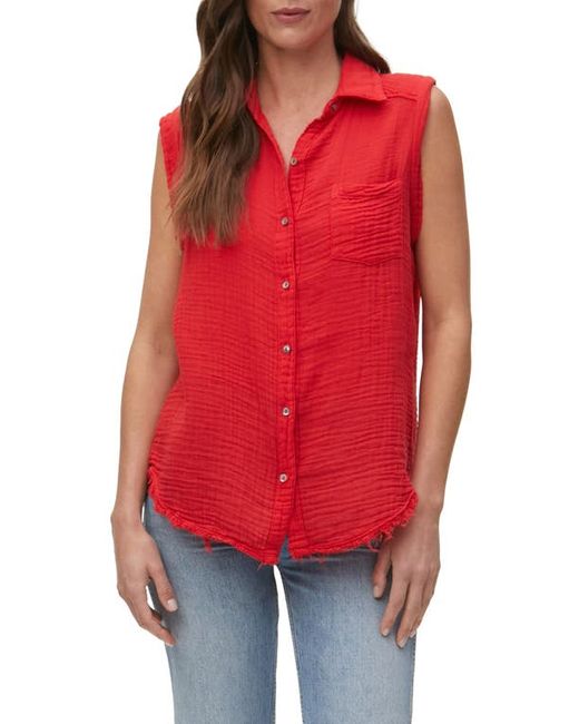 Michael Stars Monique Button-Up Sleeveless Shirt in at