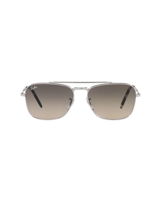Ray-Ban New Caravan 58mm Gradient Square Sunglasses in Clear Grey at