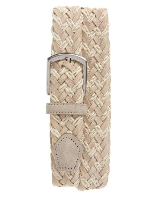 Canali Suede Woven Fabric Belt in at