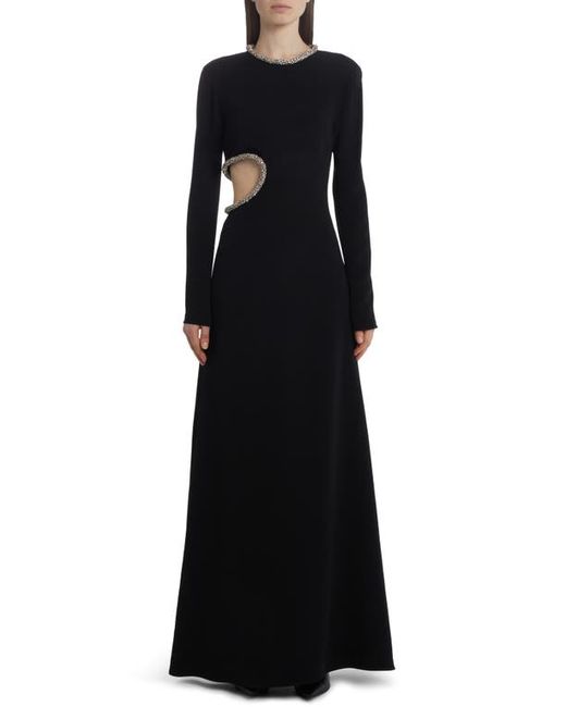 Stella McCartney Embellished Long Sleeve Cutout Gown in at