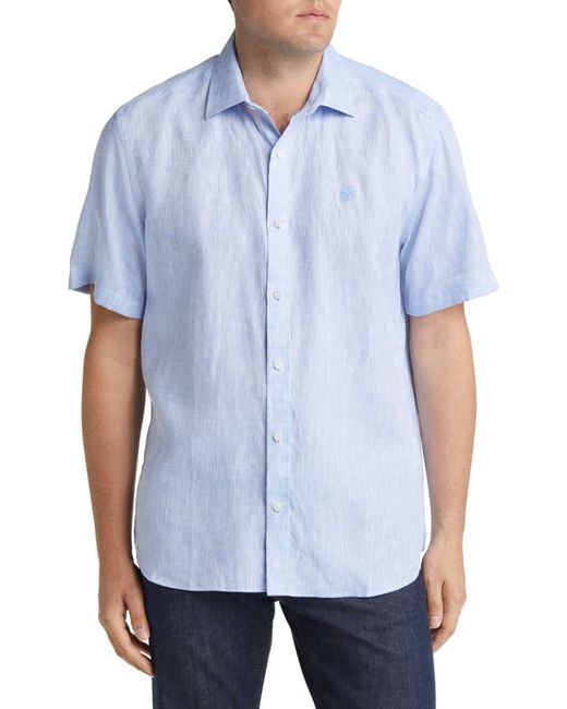 North Sails Short Sleeve Linen Button-Up Shirt in at