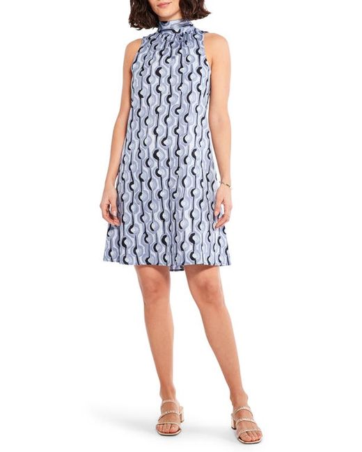 Nic+Zoe Painted Clouds Mock Neck Shift Dress in at