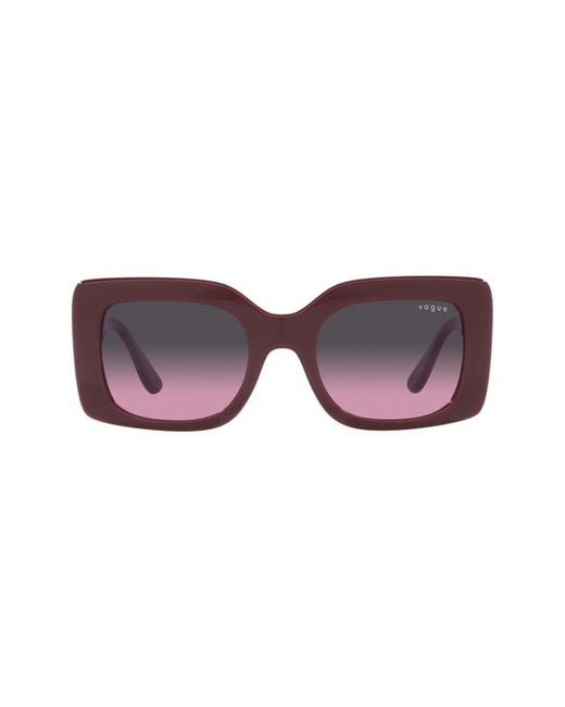 Vogue 52mm Gradient Rectangular Sunglasses in at