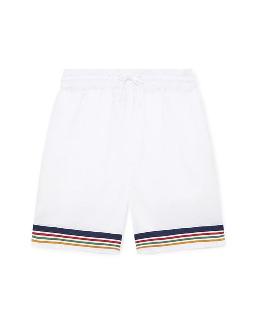 Casablanca Tennis Club Icon Silk Shorts in at