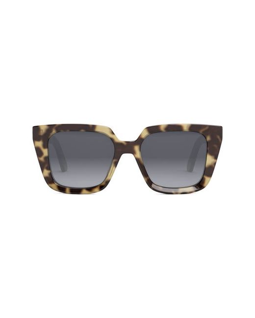 Dior Midnight 53mm Gradient Polarized Square Sunglasses in Havana/Smoke at