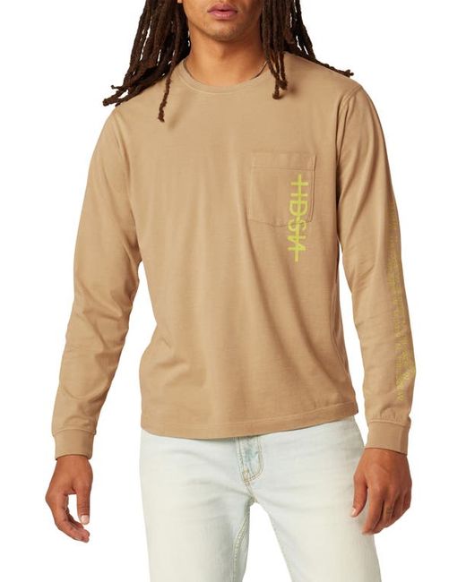 Hudson Jeans Long Sleeve Pocket Graphic T-Shirt in at