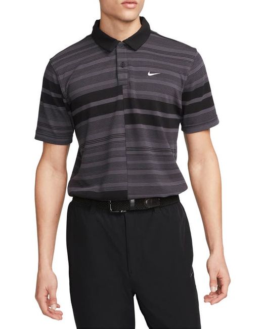 Nike Golf Unscripted Cotton Blend Golf Polo in Black/Anthracite/White at