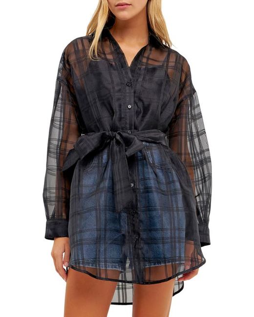 English Factory Check Button-Up Shirt in at