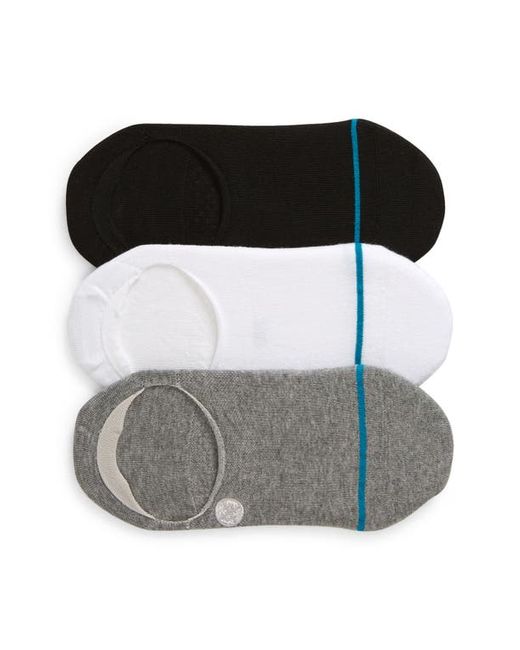 Stance Icon Assorted 3-Pack No-Show Socks in Grey/Black Multi at