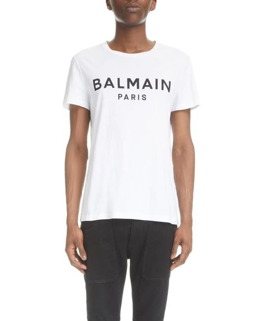 Balmain Logo Graphic T-Shirt in Gab Black at