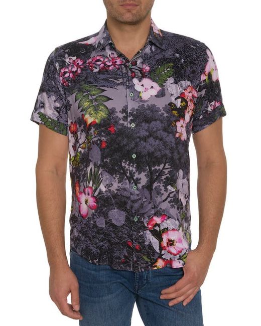 Robert Graham Langham Floral Short Sleeve Button-Up Shirt in at