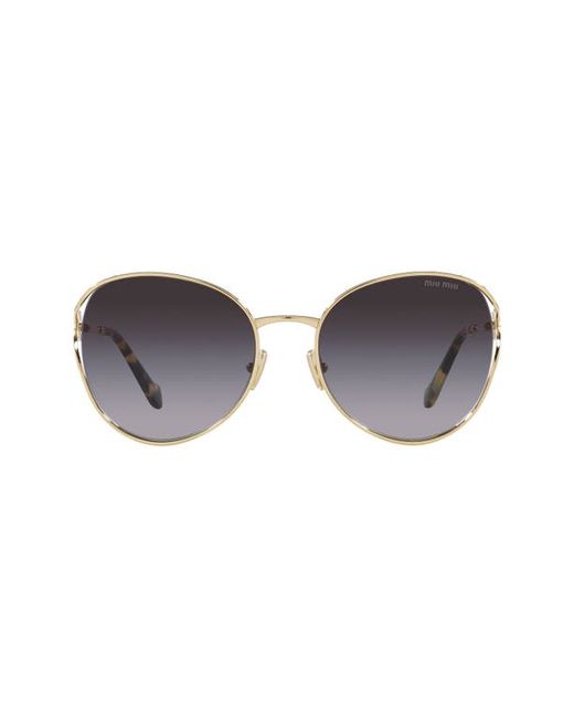 Miu Miu 58mm Gradient Phantos Sunglasses in Gold/Grey Flash at